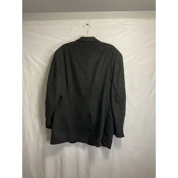 Brooks Brothers Sport Coat‎ Men’s 44L Camelhair Green Houndstooth USA Vintage